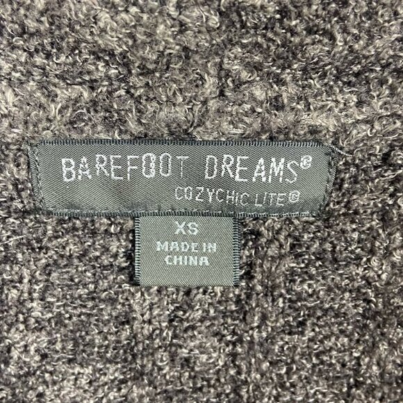 Barefoot Dreams Brown Cable Knit Fleece Cardigan Sweater Size XS Luxurious Boho‎ - Picture 5 of 12